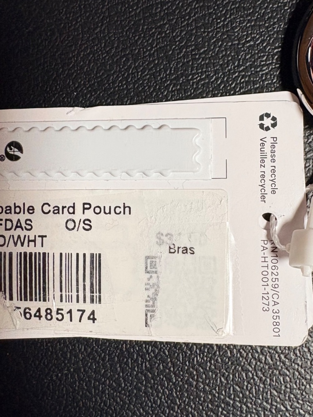 Lululemon Clippable Card Pouch Lulu Red/White NWT Sold Out - Picture 3 of 4